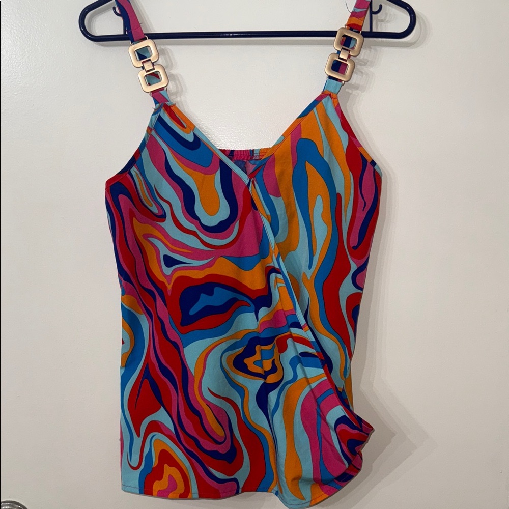 SHEIN Multicolor Abstract Camisole Top
